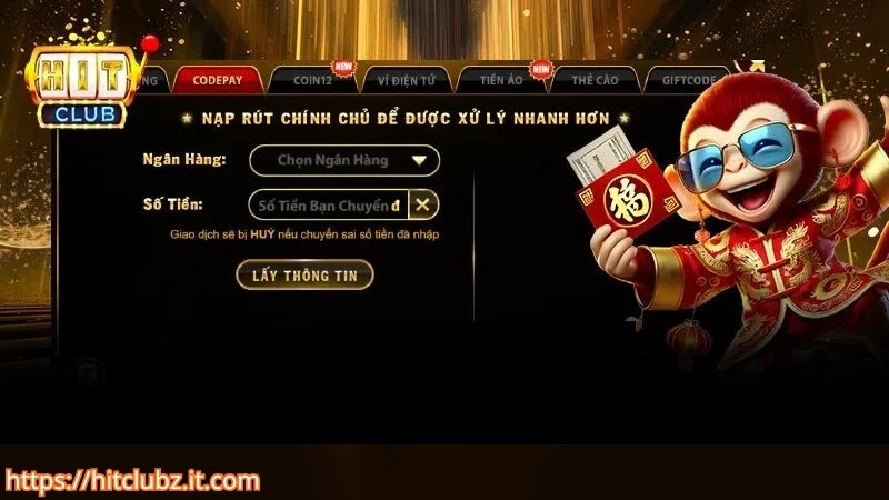 Hướng dẫn nạp tienf vào HITCLUB qua từng kênh giao dịch